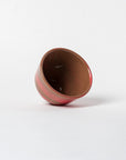 Porcelain Cappuccino / Filter Coffee Cup - Glossy Pink & Chocolate