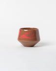 Small Porcelain Tasting Cup - Pink & Glossy Chocolate