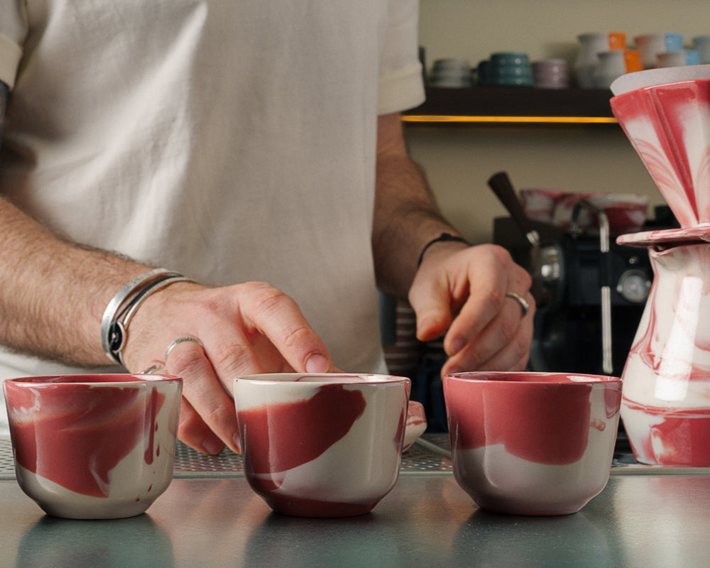 Tasses à café en porcelaine