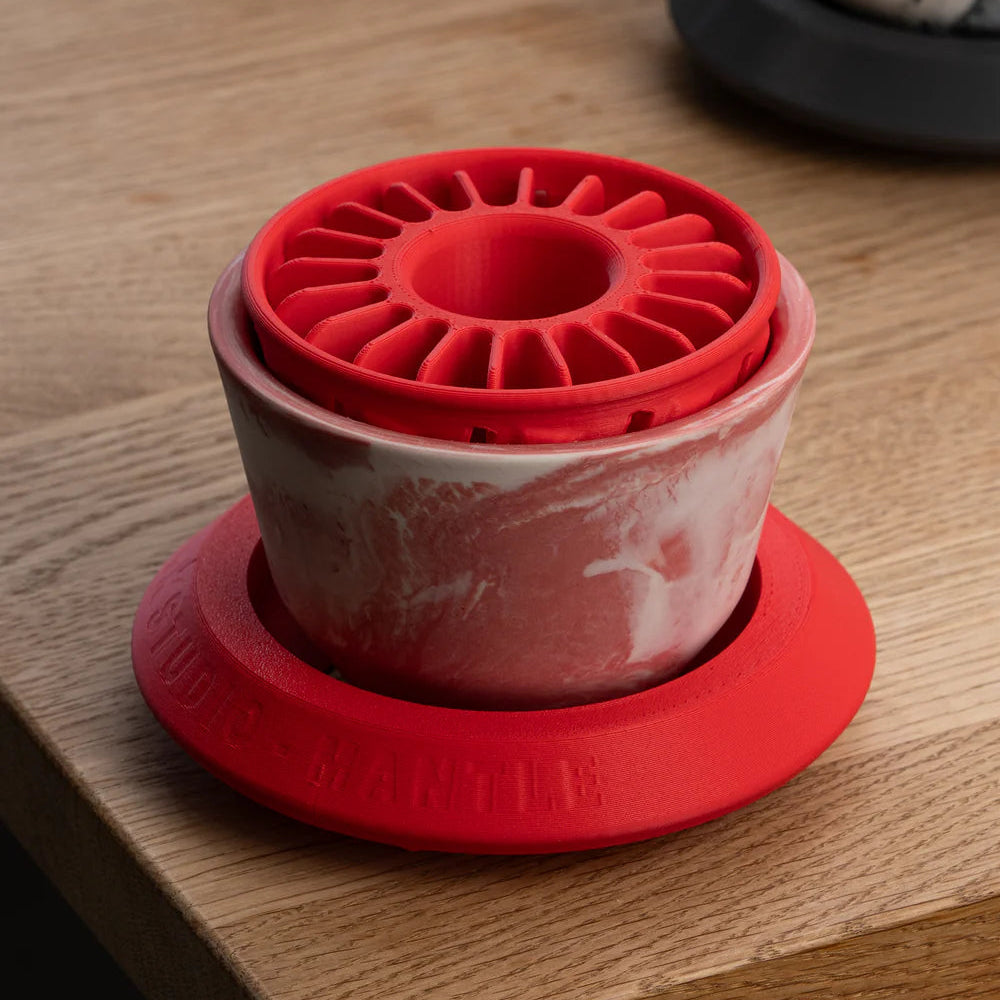 Dripper porte filtre porcelaine - MK studio MANTLE rouge