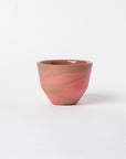 Cappuccino / Filter Coffee Porcelain Mug - Matte Pink & Chocolate