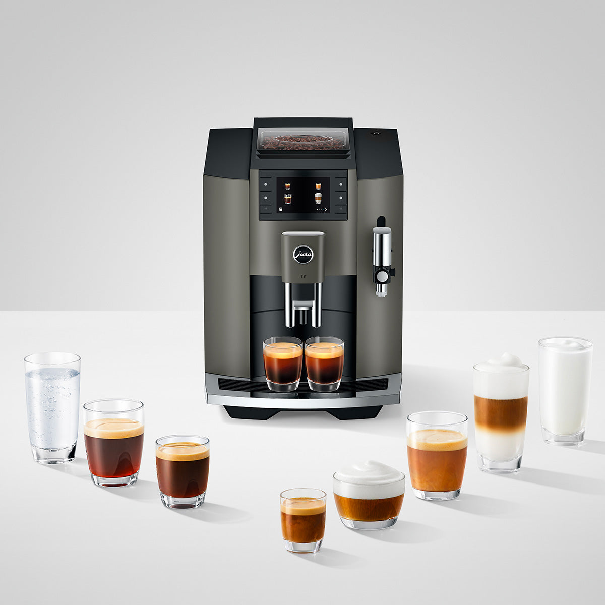 Jura E8 - Dark Inox – La maison du barista