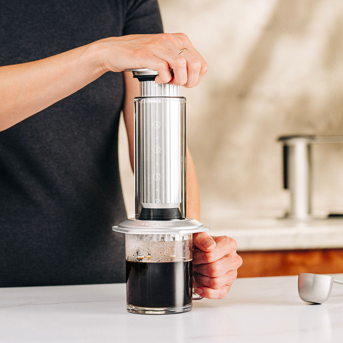 Aeropress Premium - Acier et verre