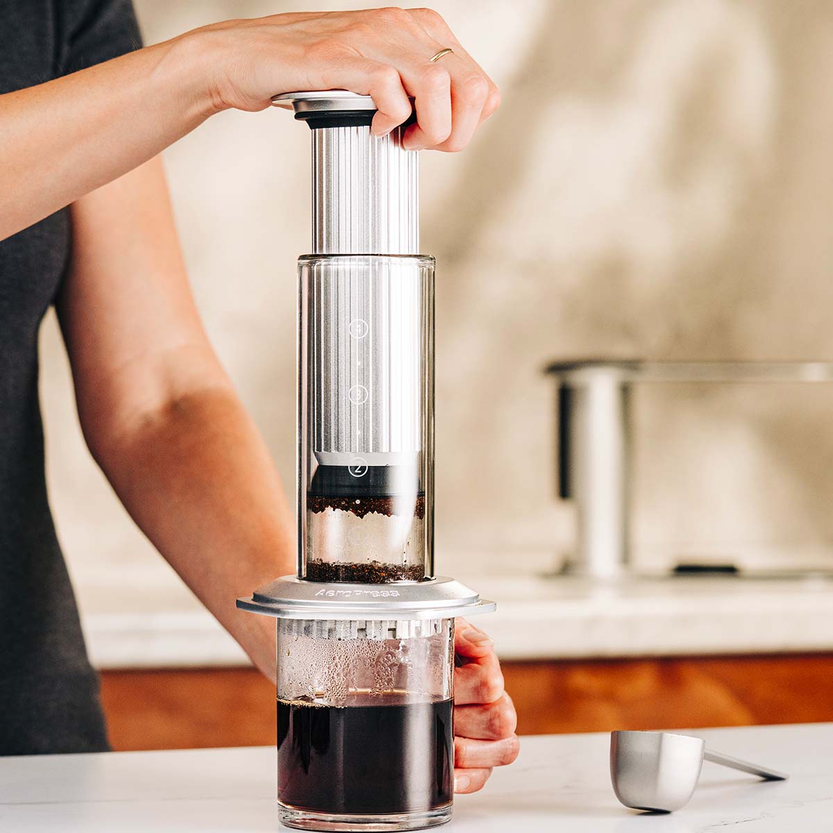 Aeropress Premium - Acier et verre
