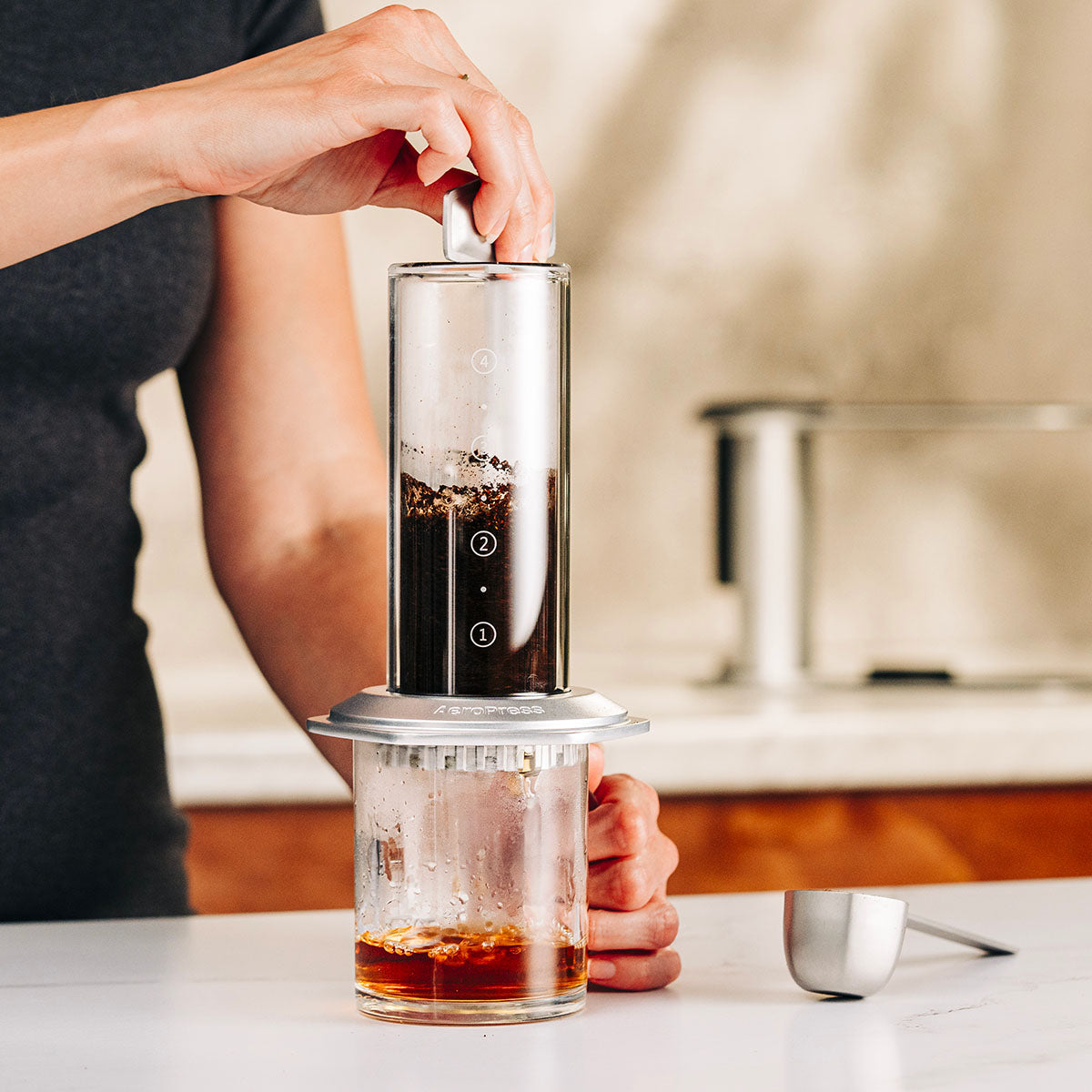 Aeropress Premium - Acier et verre